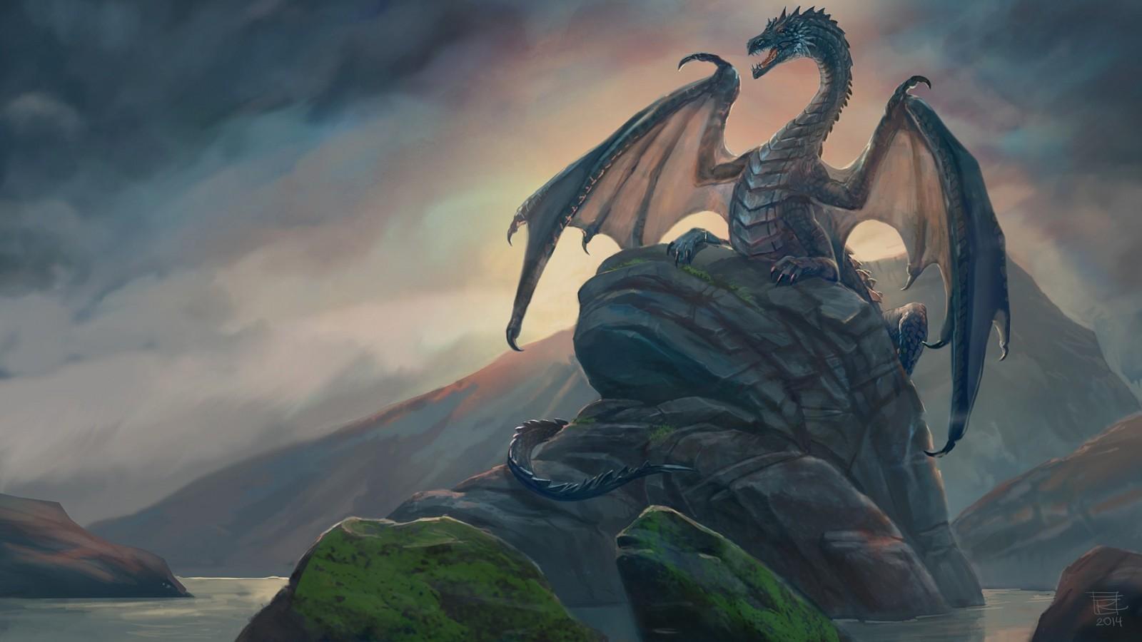 Dragon sur montagne