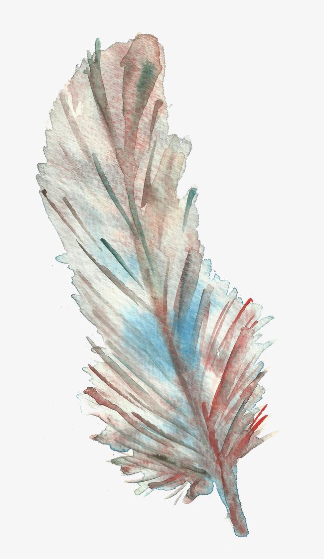 Plume bleue rouge