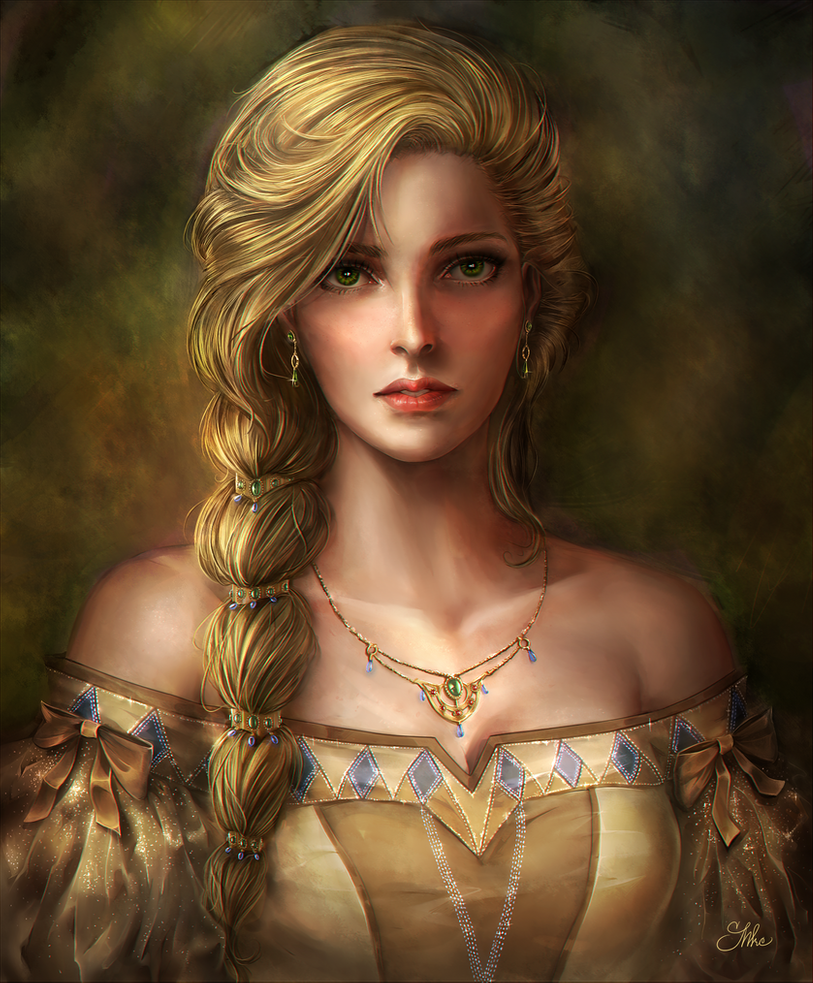 Princesse à la natte-Peinture