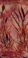 Roseaux rouges-Peinture